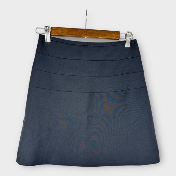 Zara Dresses & Skirts - Zara Womens size Small A Line Black Mini Skirt Exposed Zipper